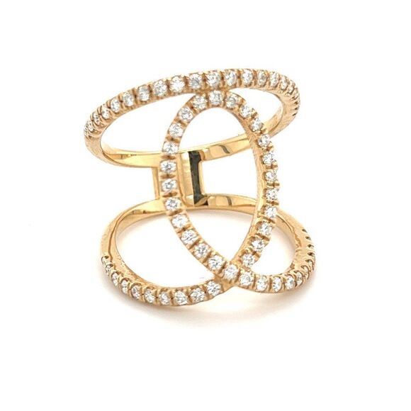 Diamond Ring Size 9.25 14k Gold 0.85 TCW 7.02 Grams Certified $5,950 215418 - Picture 5 of 12